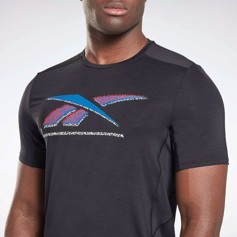 Reebok ACTIVCHILL Grafika Athlete T-Shirt Čierne | TOBSK7524