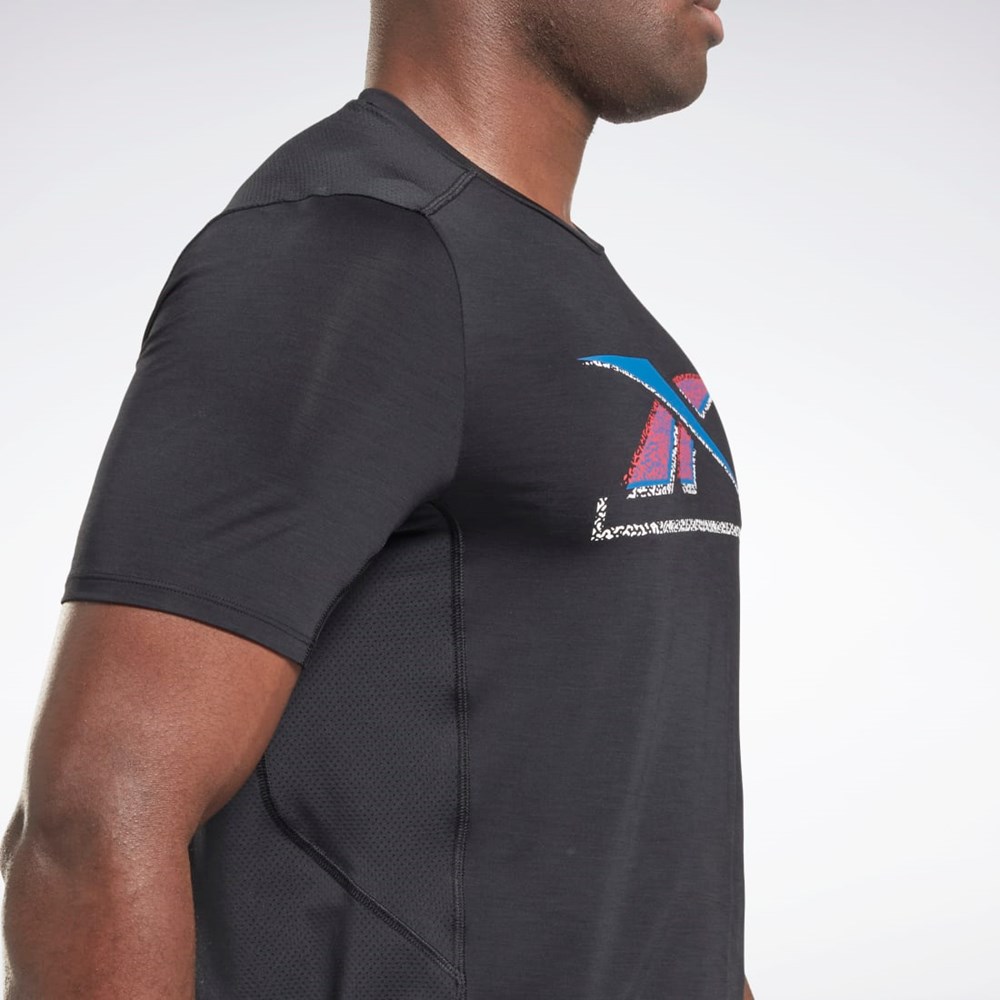 Reebok ACTIVCHILL Grafika Athlete T-Shirt Čierne | TOBSK7524