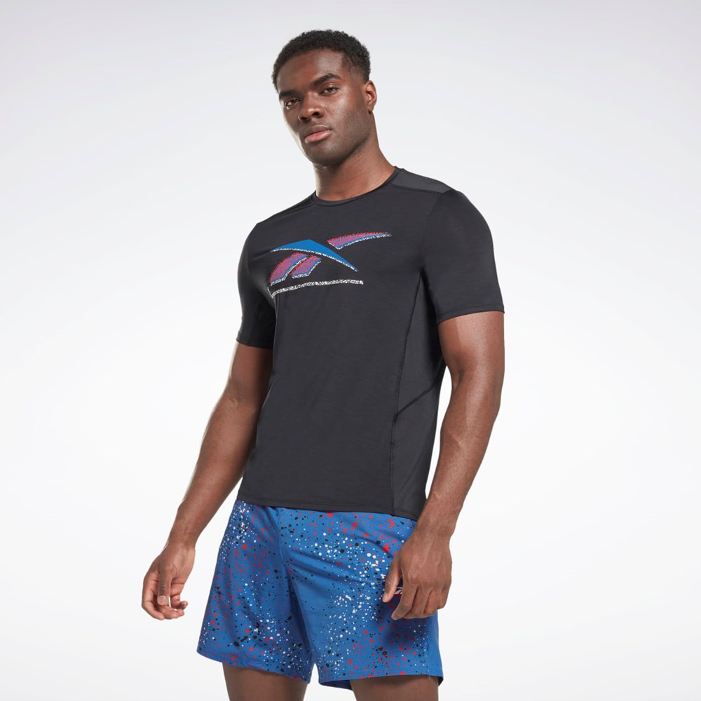 Reebok ACTIVCHILL Grafika Athlete T-Shirt Čierne | TOBSK7524