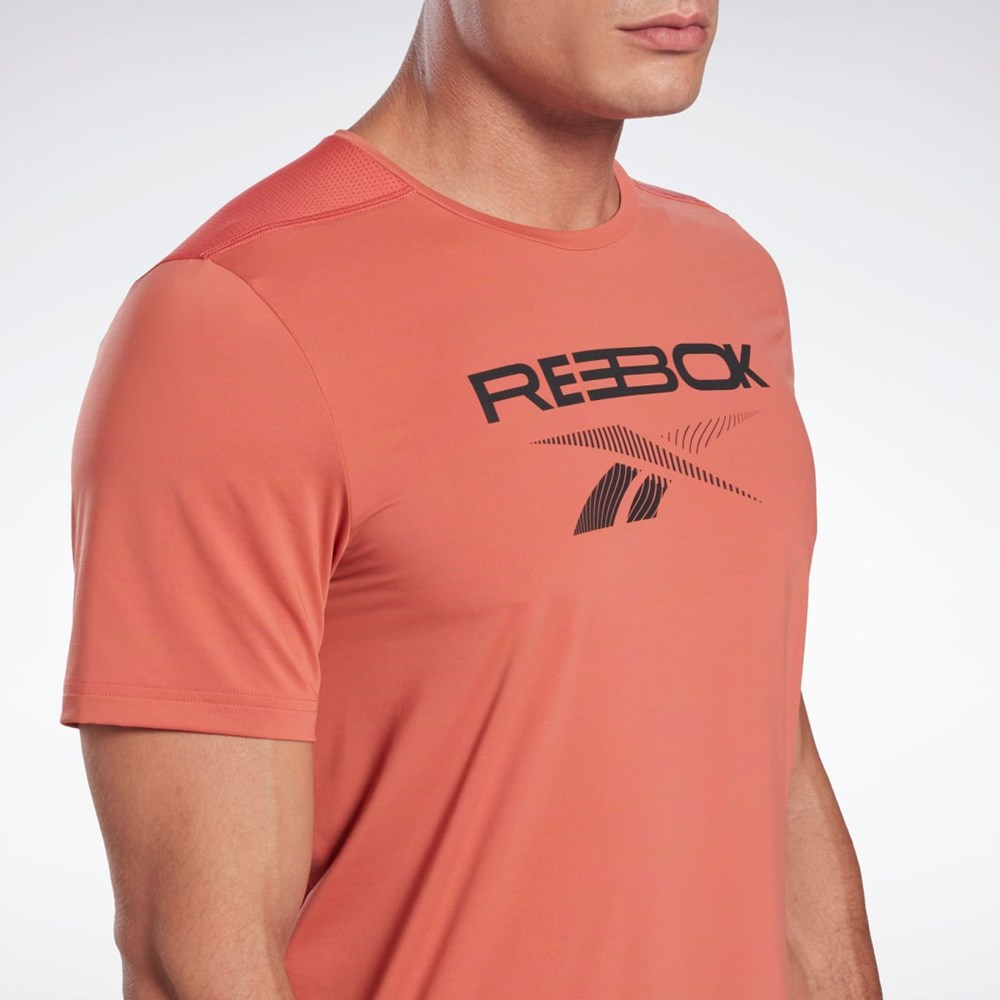 Reebok ACTIVCHILL Grafika Move T-Shirt Rhodonite | LSRHQ8413