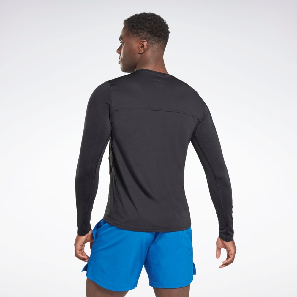 Reebok ACTIVCHILL Long Sleeve Athlete T-Shirt Čierne | WZNMJ3125