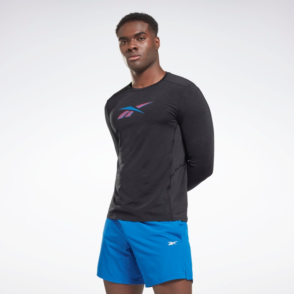 Reebok ACTIVCHILL Long Sleeve Athlete T-Shirt Čierne | WZNMJ3125