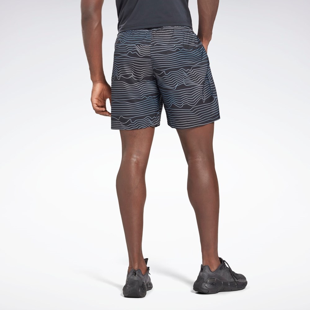 Reebok Allover Print Speed 2.0 Shorts Čierne | DRHGP0729