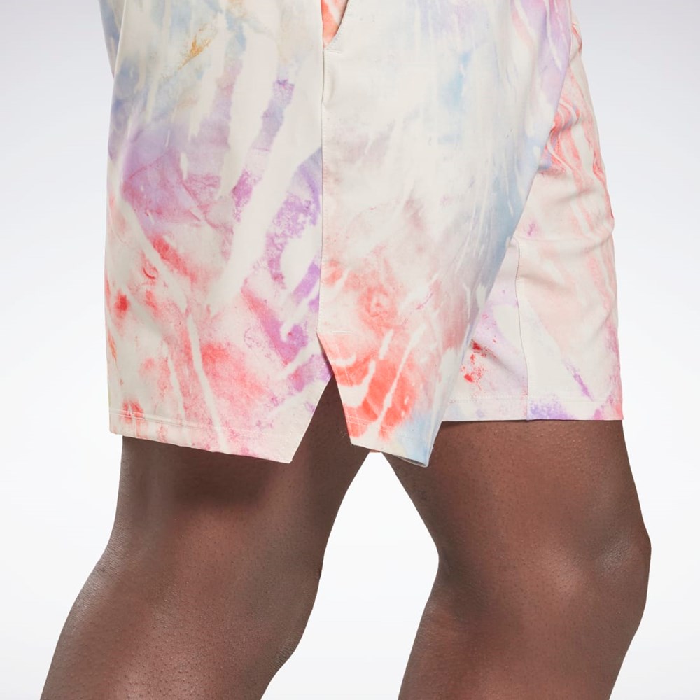 Reebok Allover Print Strength Shorts Moonstone | CYFBL5972