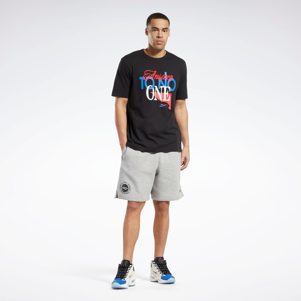 Reebok Answer to No One Kratke Sleeve T-Shirt Čierne | YXGFA6538