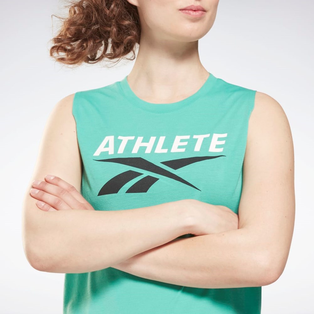 Reebok Athlete Vector Tank Top Future Teal | JLKBX0395