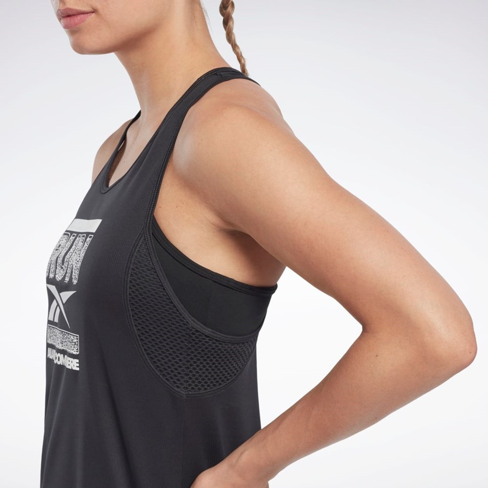 Reebok Bežecké Speedwick Grafika Tank Top Čierne | VAEHJ9018