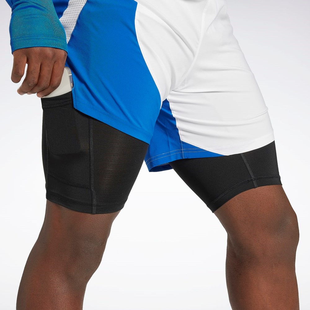 Reebok Bežecké Two-in-One Shorts Modre | GPNKQ1845