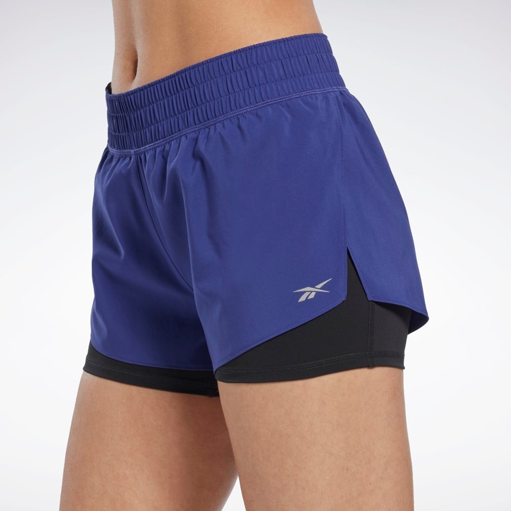 Reebok Bežecké Two-in-One Shorts Nachový | AWQGH6250