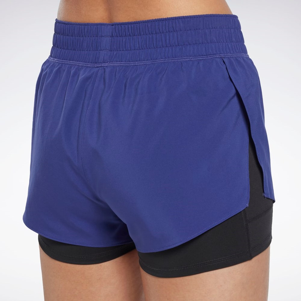 Reebok Bežecké Two-in-One Shorts Nachový | AWQGH6250