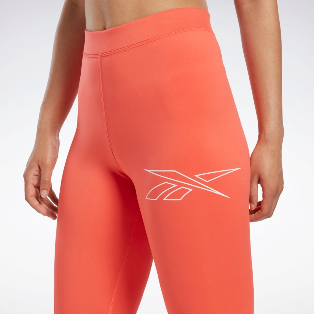 Reebok Bežecké Vector Leggings Oranžové | QVXNO0275