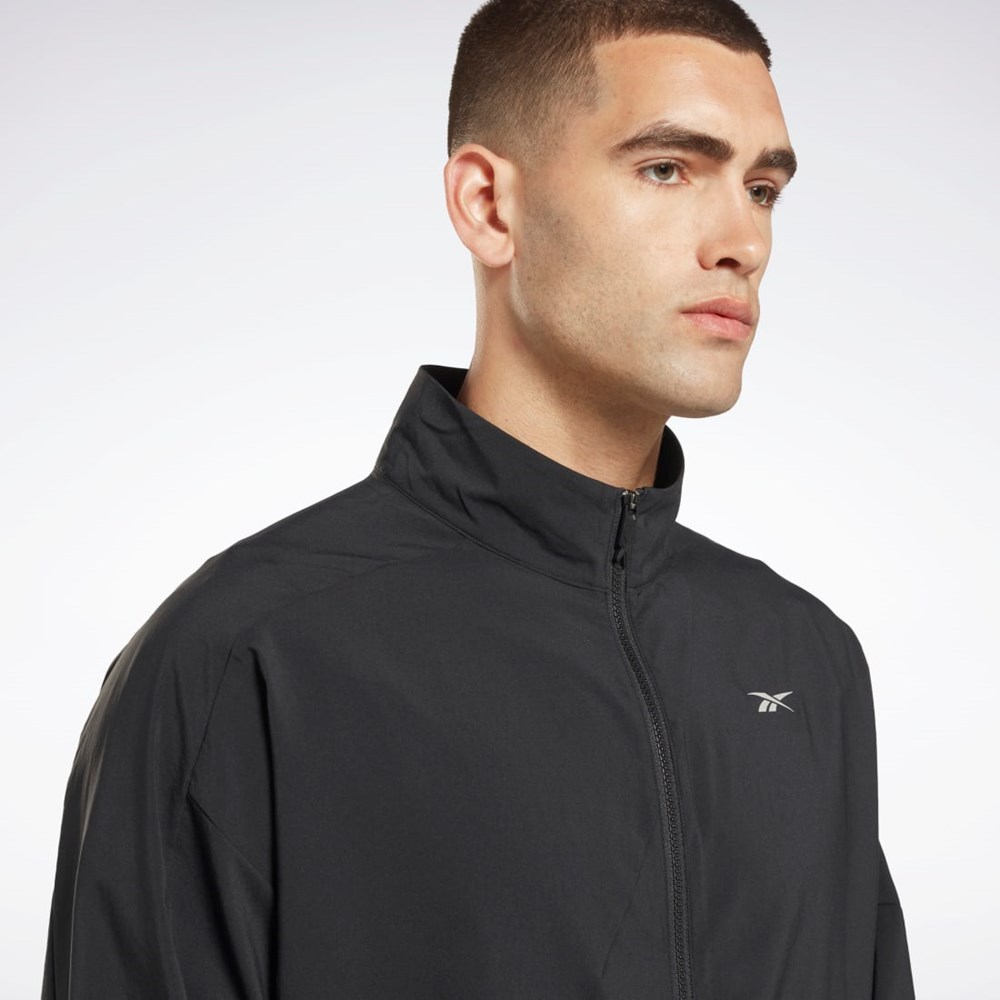 Reebok Bežecké Woven Vietor Jacket Čierne | FIARY2751