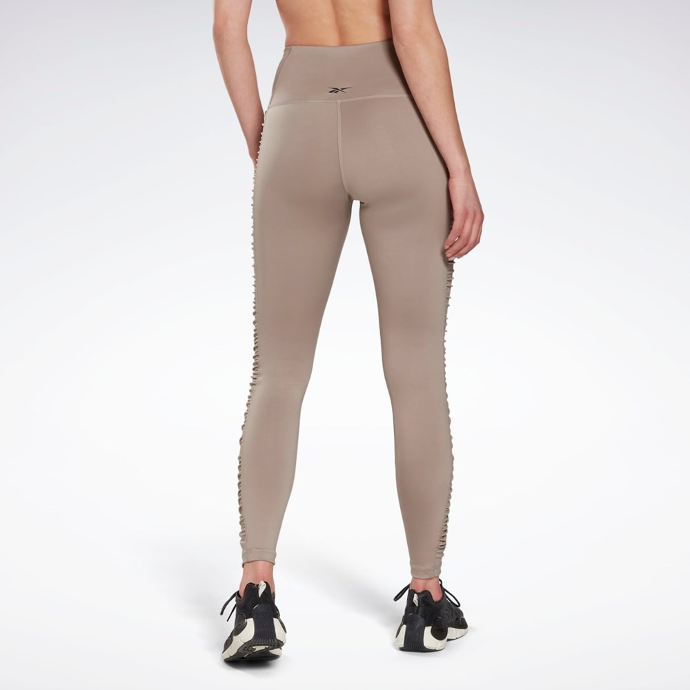 Reebok Bold High-Waisted Ruched Tights Siva | SPRIN5480