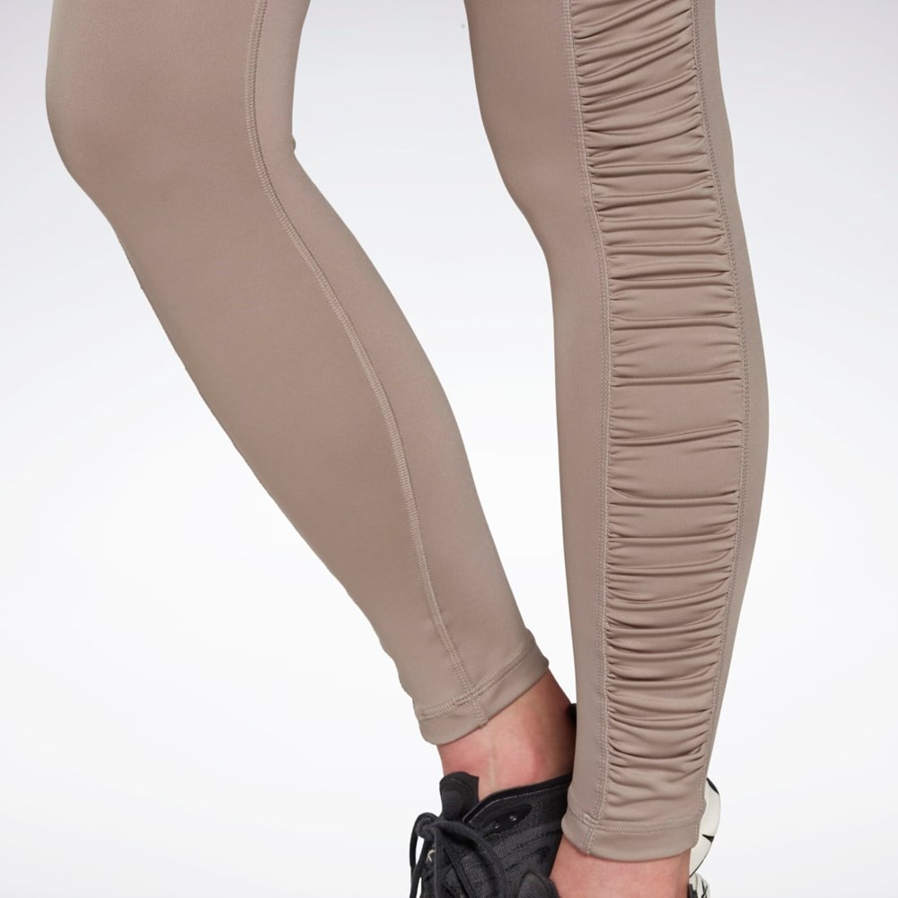 Reebok Bold High-Waisted Ruched Tights Siva | SPRIN5480