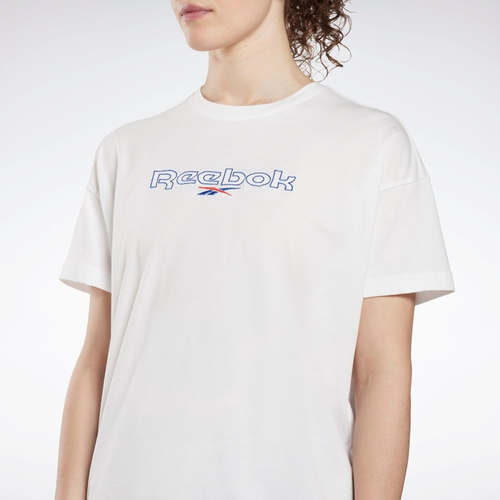 Reebok Brand T-Shirt Biele | VANRB0839