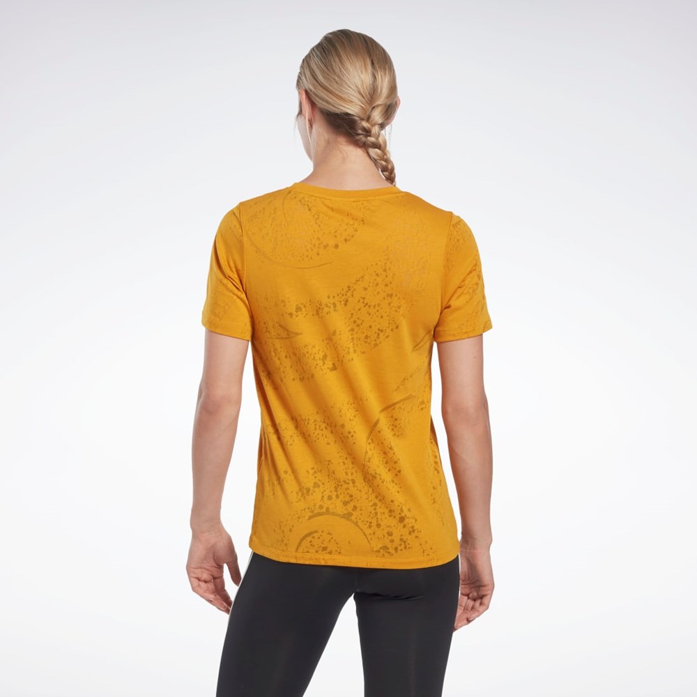 Reebok Burnout T-Shirt Bright Ochre | QFMUV4053