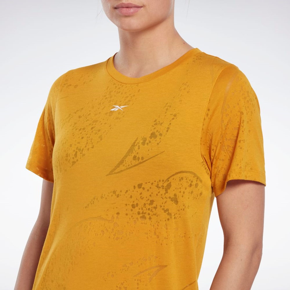 Reebok Burnout T-Shirt Bright Ochre | QFMUV4053