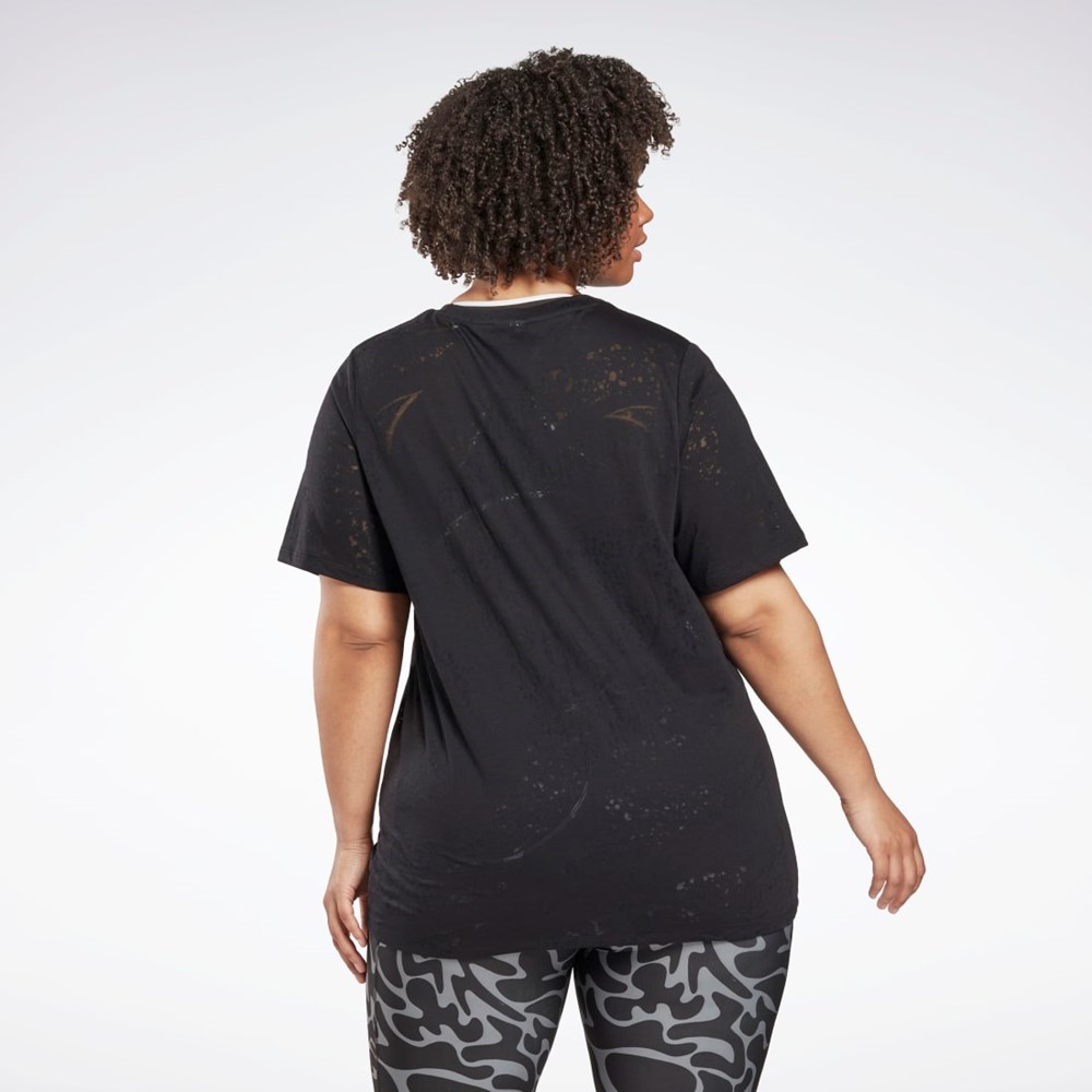 Reebok Burnout T-Shirt (Plus Size) Čierne | IFYQE9850