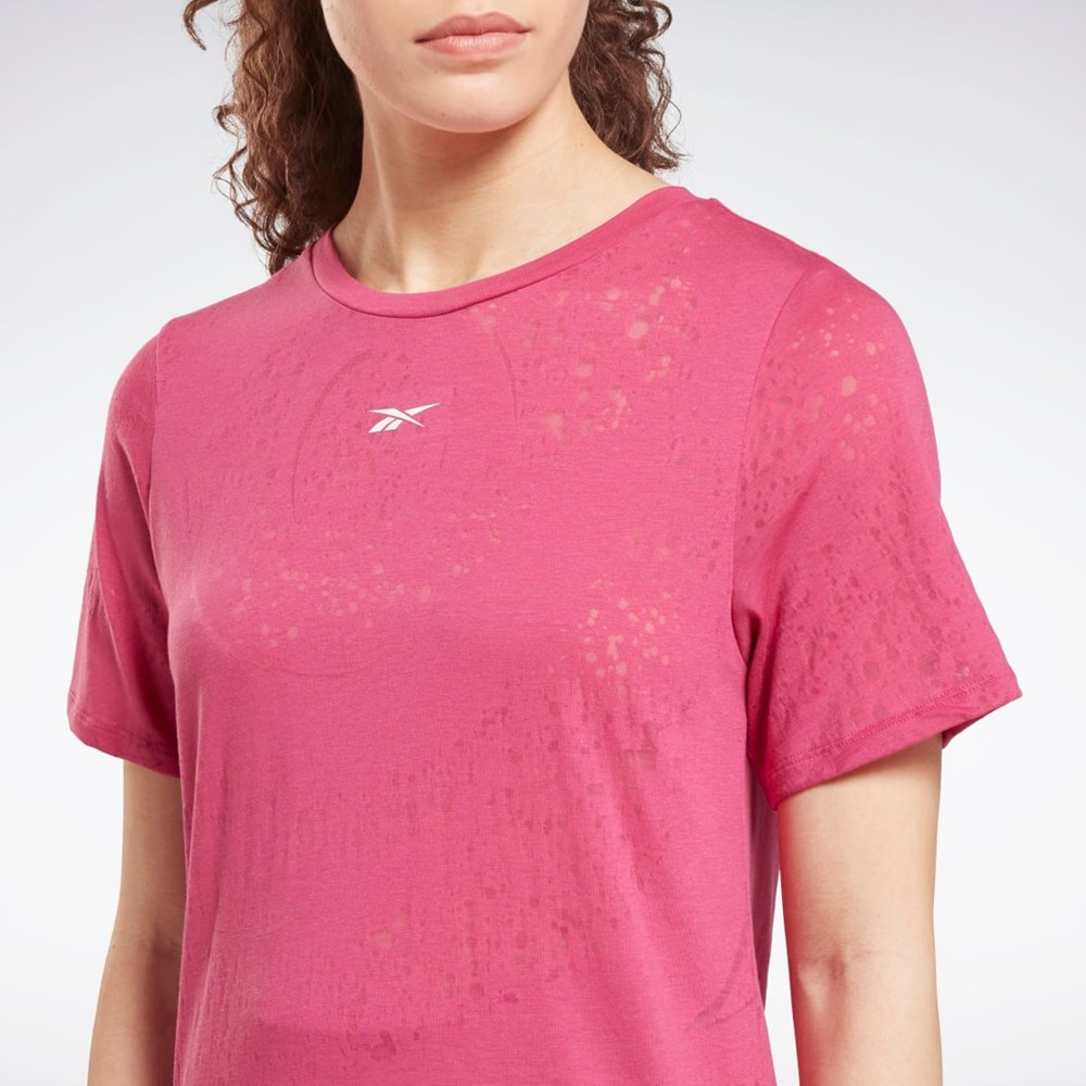 Reebok Burnout T-Shirt Ruzove | TDZJV7902