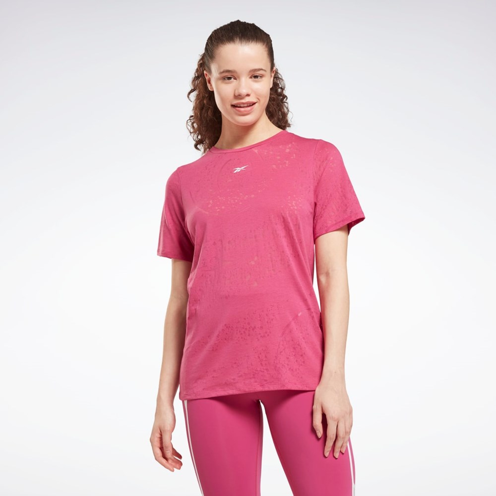 Reebok Burnout T-Shirt Ruzove | TDZJV7902