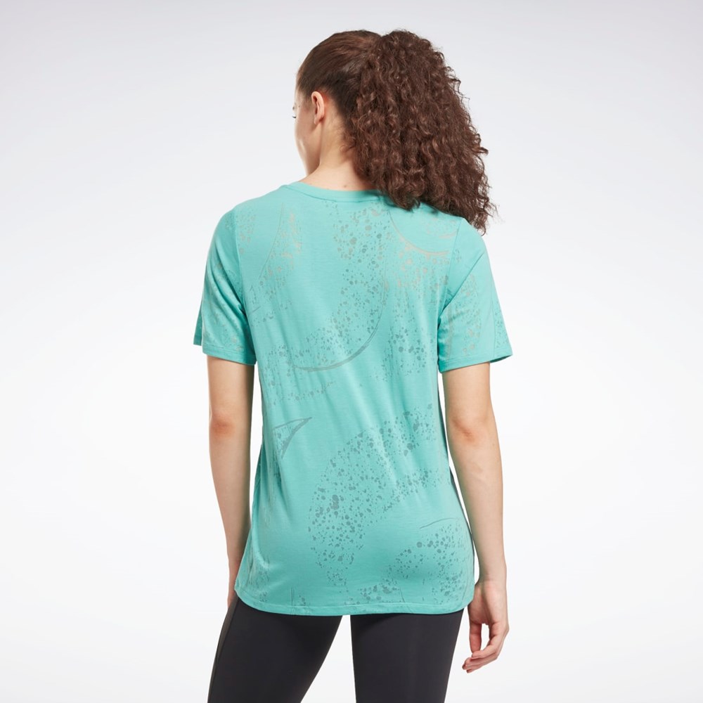 Reebok Burnout T-Shirt Semi Classic Teal | TRWYE7230