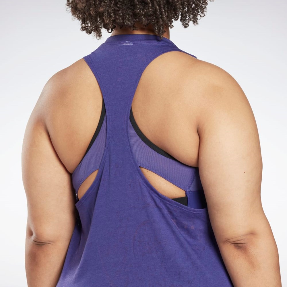 Reebok Burnout Tank Top (Plus Size) Nachový | MHPAK0179