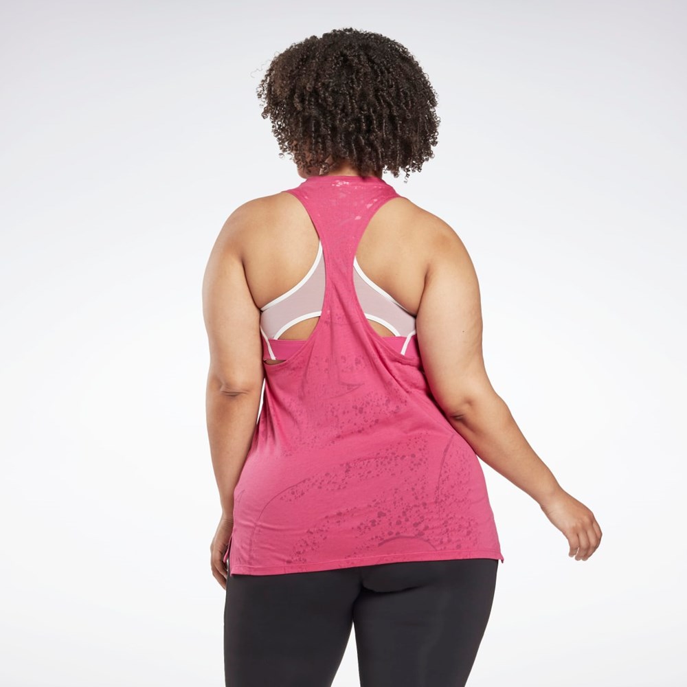 Reebok Burnout Tank Top (Plus Size) Ruzove | POMZD2651