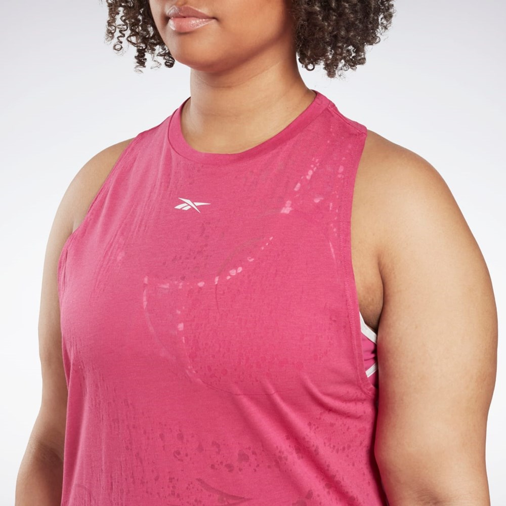 Reebok Burnout Tank Top (Plus Size) Ruzove | POMZD2651