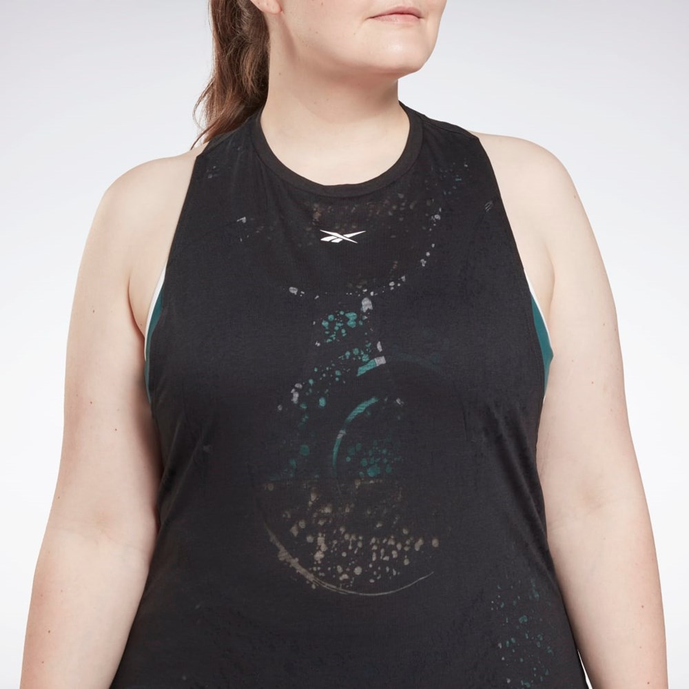 Reebok Burnout Tank Top (Plus Size) Čierne | HIXVM0534