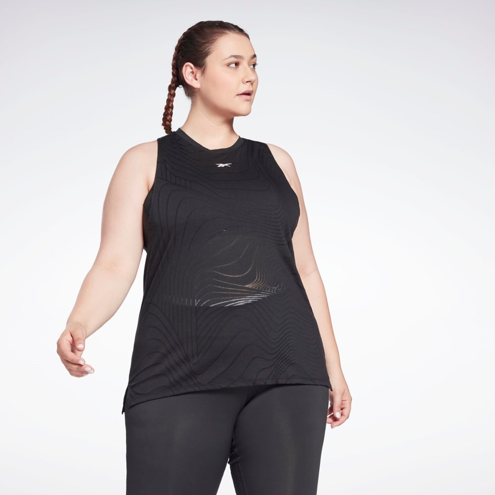 Reebok Burnout Tank Top (Plus Size) Čierne | KXVJM3208