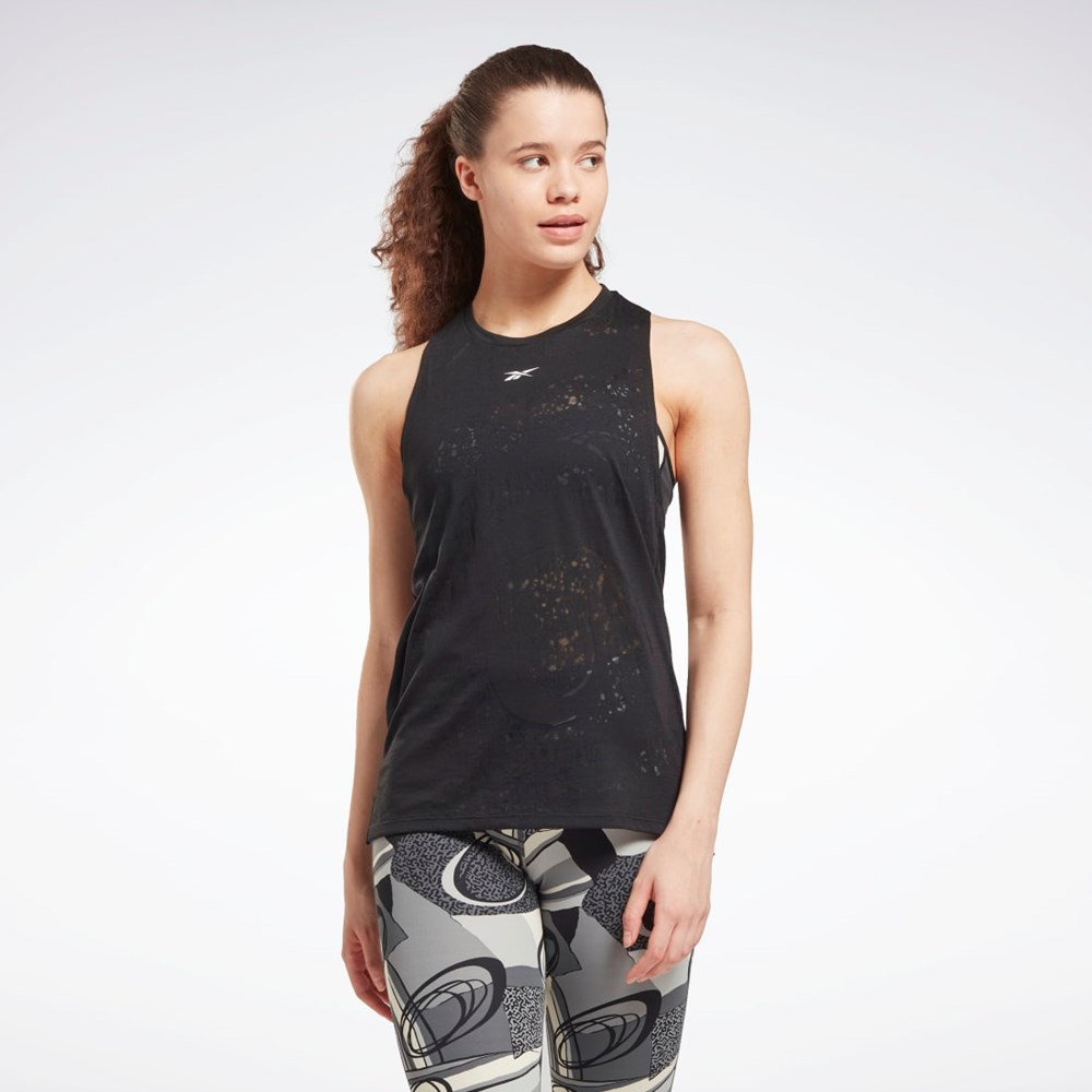 Reebok Burnout Tank Top Čierne | GBJHM7502