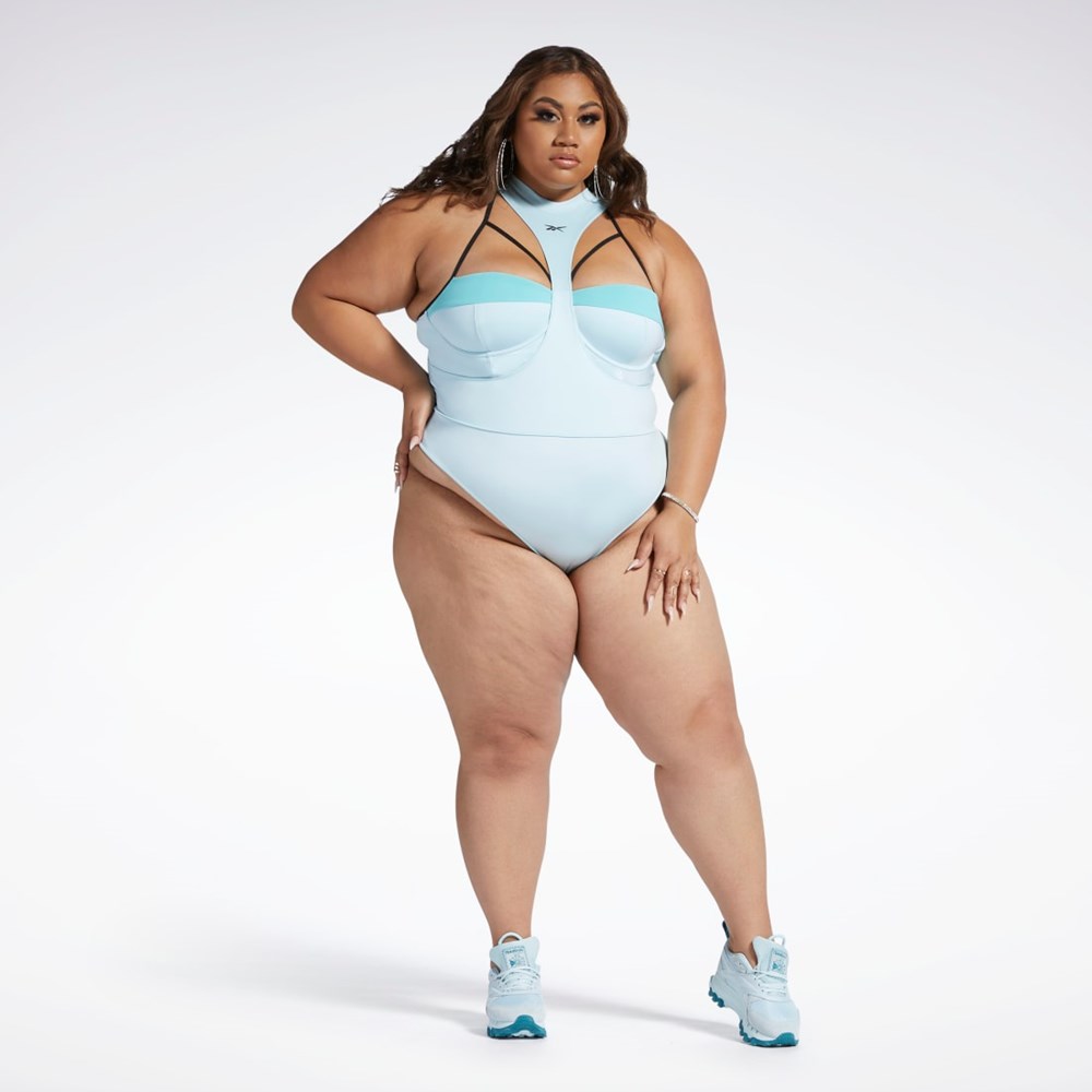 Reebok Cardi B Body Layer (Plus Size) Modre | NRUHW0218