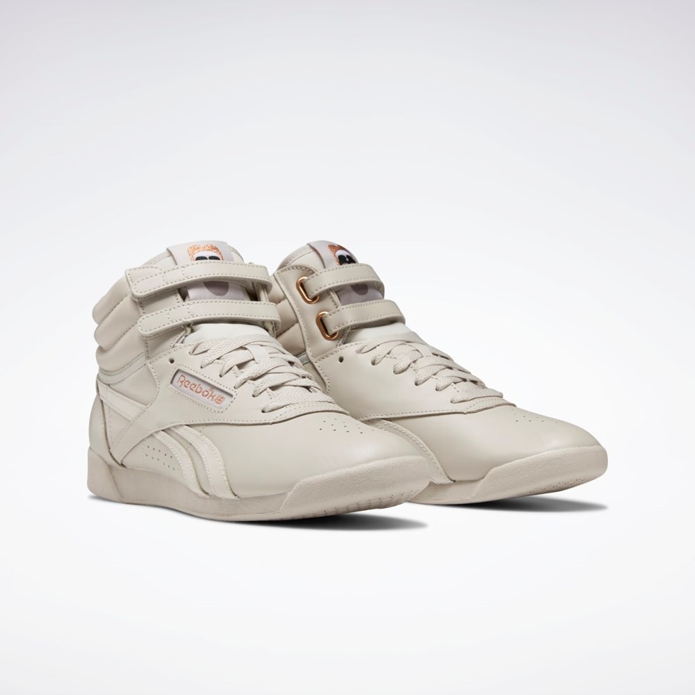 Reebok Cardi B Freestyle Hi Shoes Siva Biele | RGANY5194