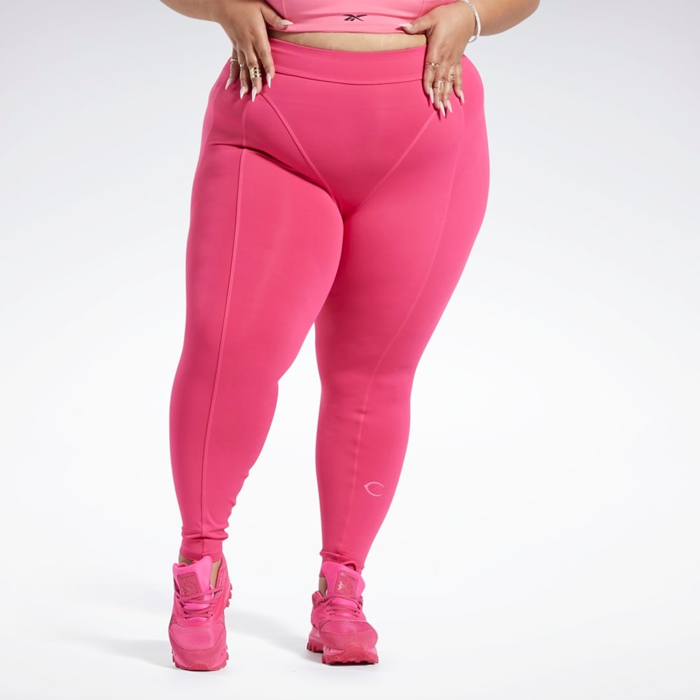 Reebok Cardi B High-Rise Tights (Plus Size) Ruzove | KGTOY7928