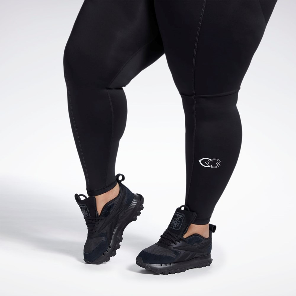 Reebok Cardi B High-Rise Tights (Plus Size) Čierne | OVZWE4265