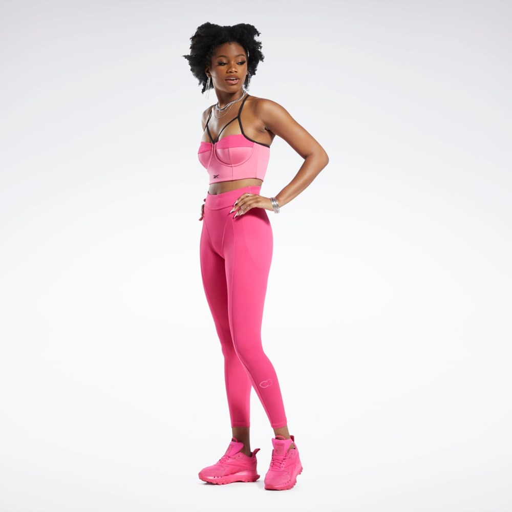 Reebok Cardi B High-Rise Tights Ruzove | KWYJO8152