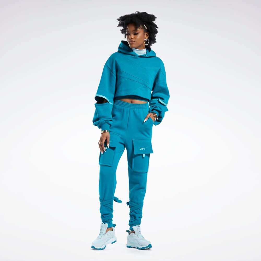 Reebok Cardi B Knit Pants Seaport Teal | OHKZI1849