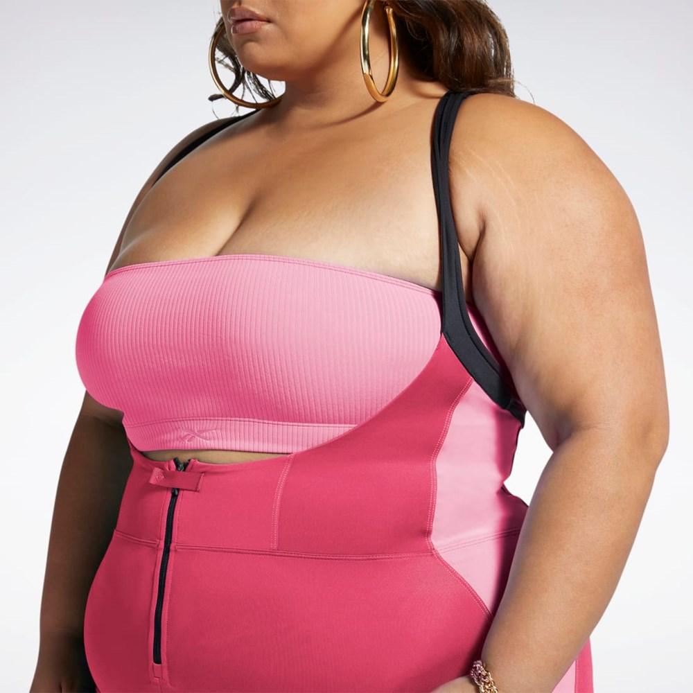 Reebok Cardi B Leotard (Plus Size) Ruzove | SOHXW3879