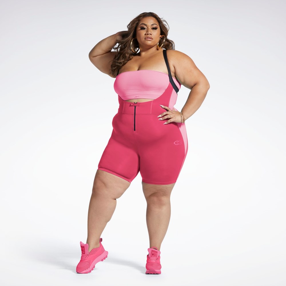 Reebok Cardi B Leotard (Plus Size) Ruzove | SOHXW3879