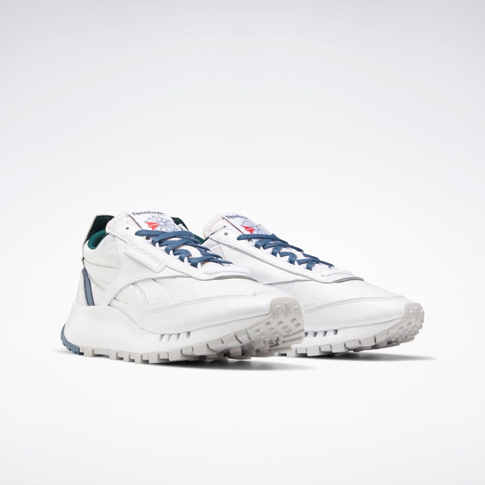 Reebok Classic Leather Legacy Shoes Biele Modre Zelene | IZDHP0183