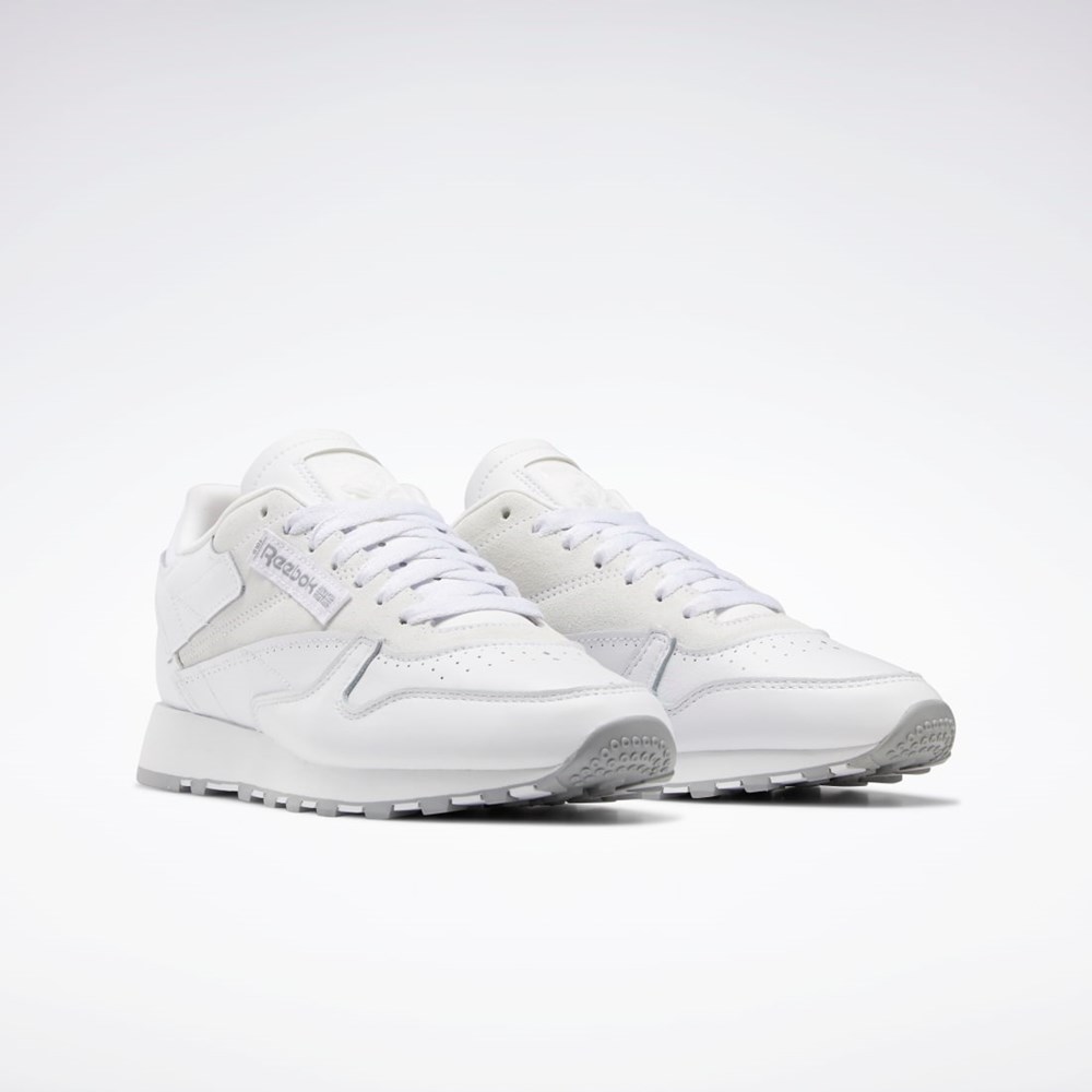 Reebok Classic Leather Make It Yours Shoes Biele Siva | EVIAS4690