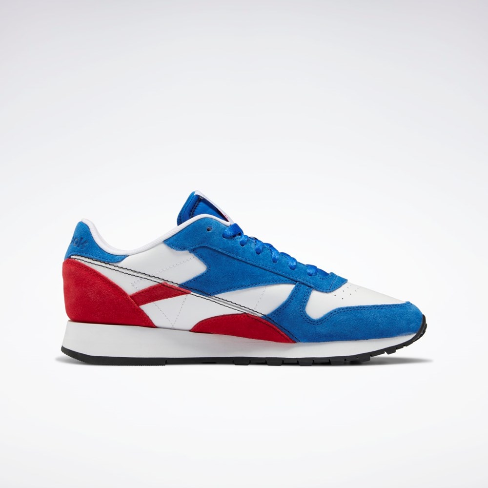 Reebok Classic Leather Make It Yours Shoes Modre Červené Biele | FRNKD0695