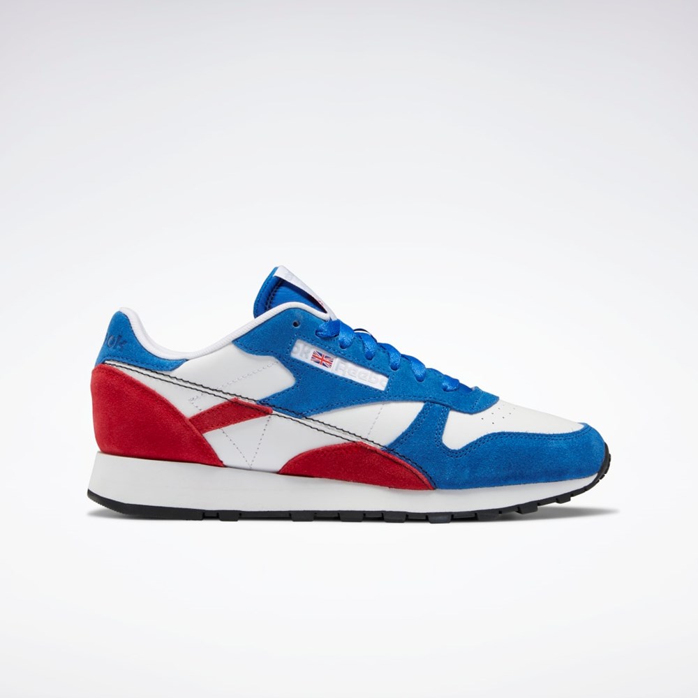 Reebok Classic Leather Make It Yours Shoes Modre Červené Biele | FRNKD0695