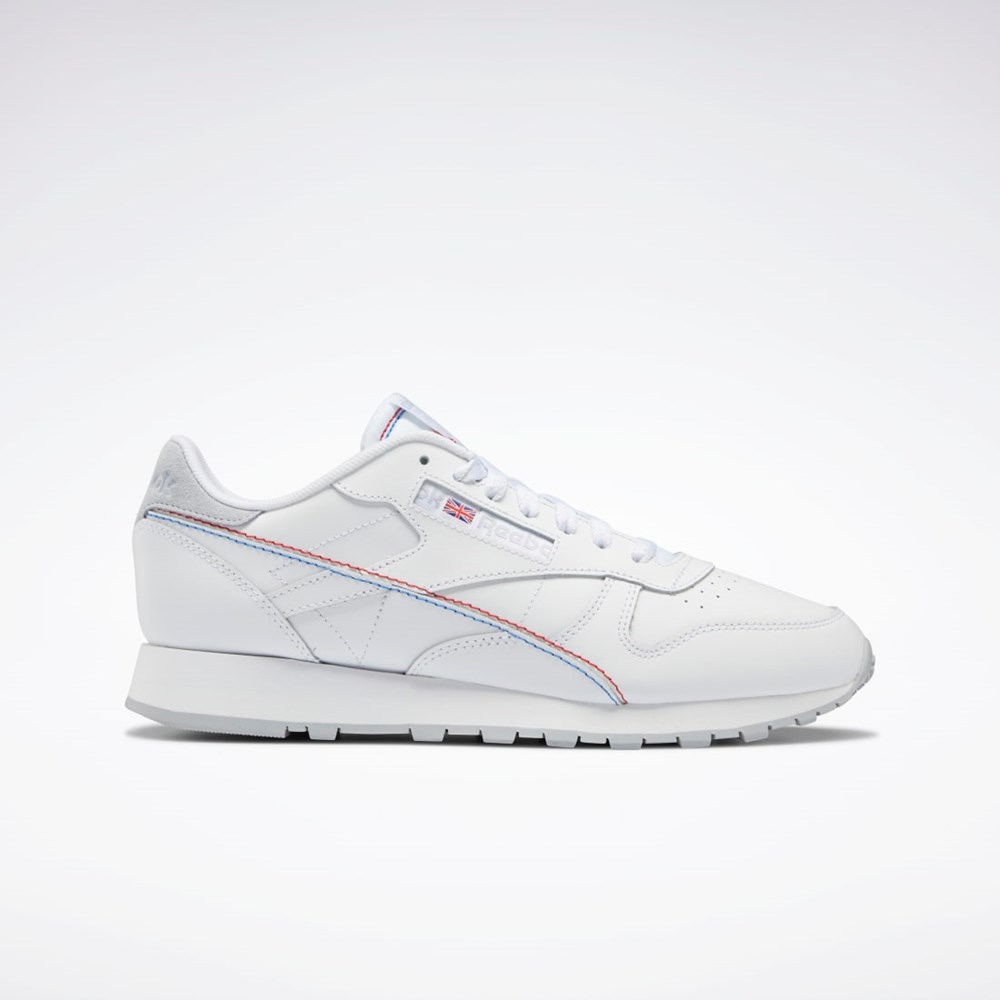 Reebok Classic Leather Make It Yours Shoes Biele Biele Modre | QEBVW3094