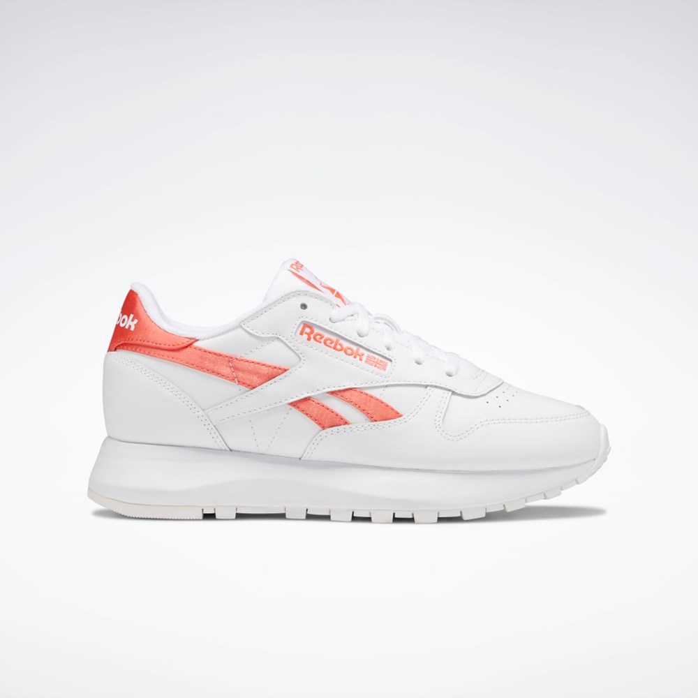 Reebok Classic Leather SP Shoes Biele Biele Oranžové | CEDIA0289