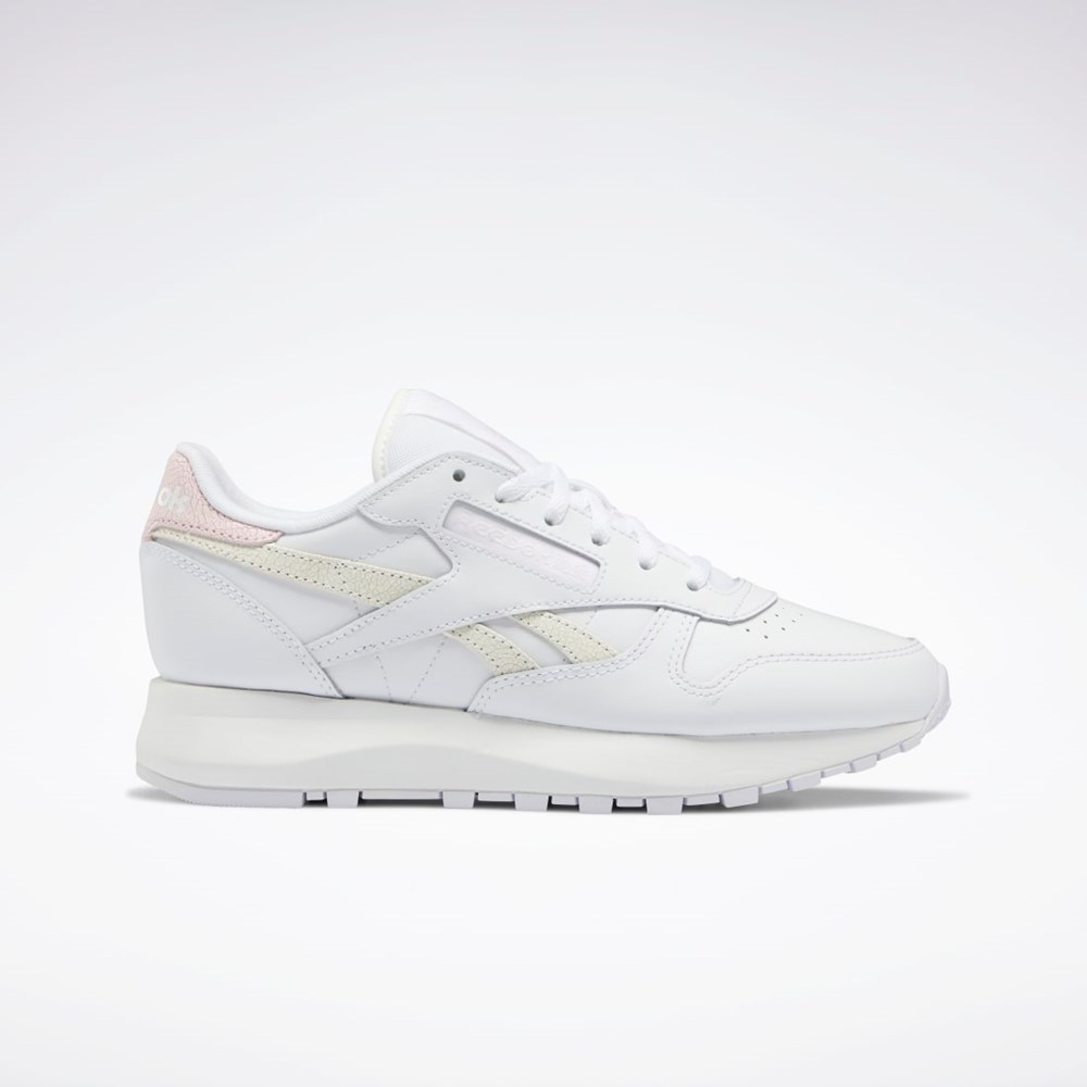 Reebok Classic Leather SP Shoes Biele Biele Ruzove | CMHTG6149