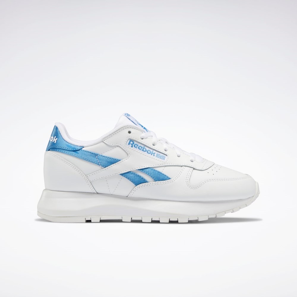 Reebok Classic Leather SP Shoes Biele Biele Modre | ZJFAI0124