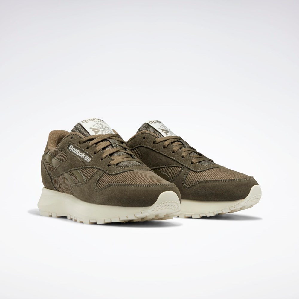 Reebok Classic Leather SP Shoes Zelene Zelene Biele | FOBPS5236