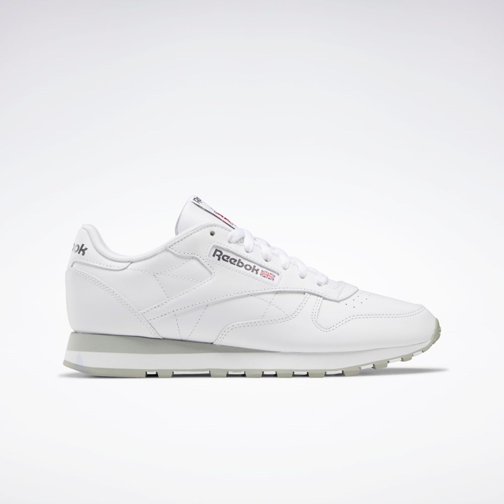 Reebok Classic Leather Shoes Biele Siva Siva | AGJQE5670