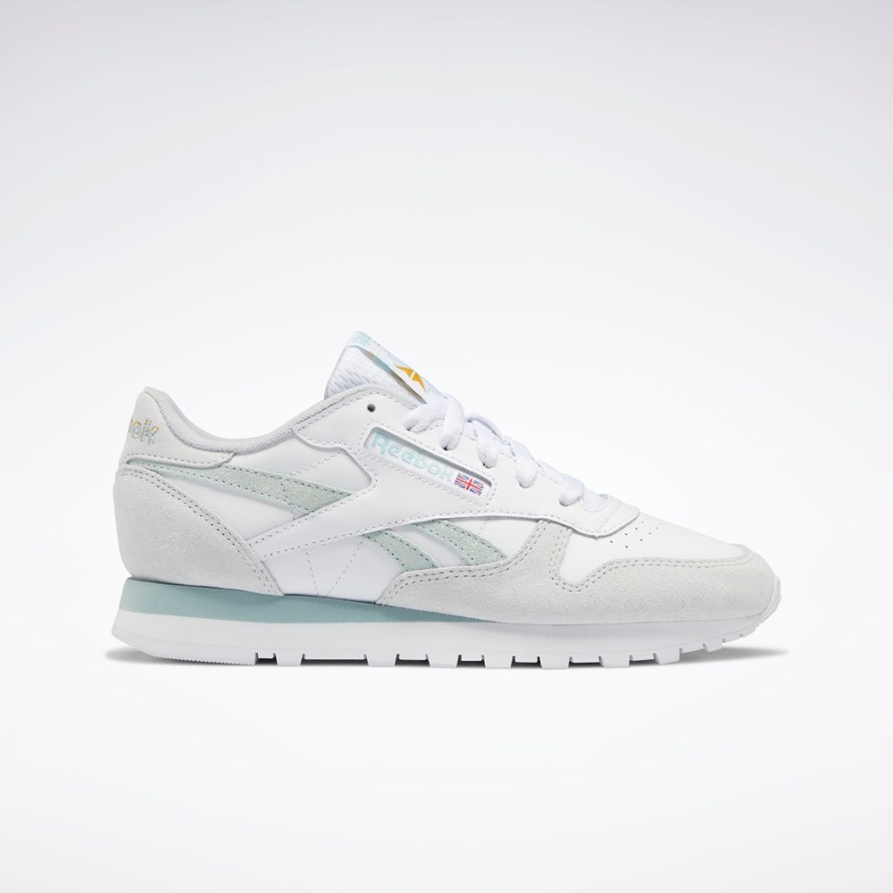 Reebok Classic Leather Shoes Biele Siva Siva | BFWMC7418